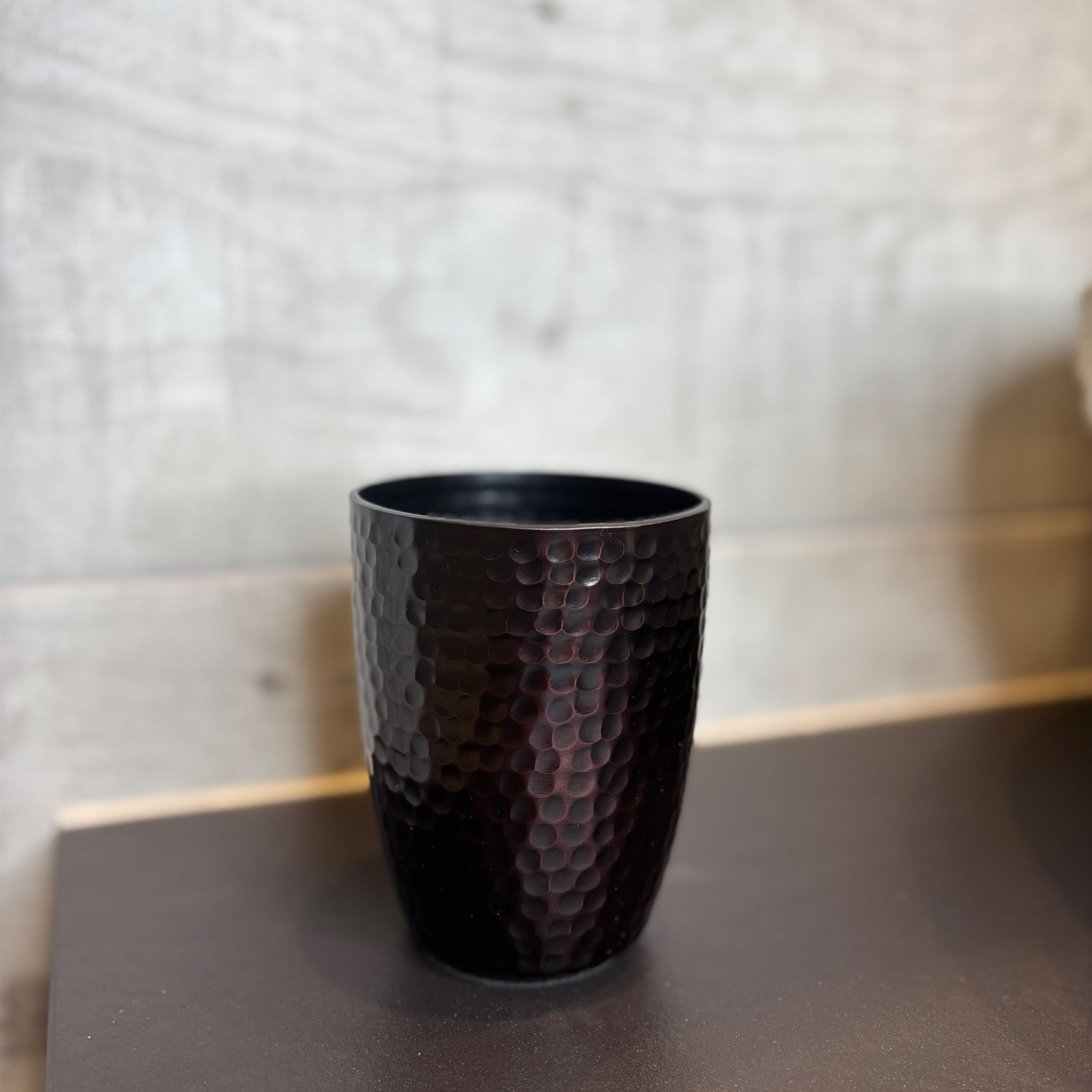 Hammered Pattern Dark Bronze Tumbler